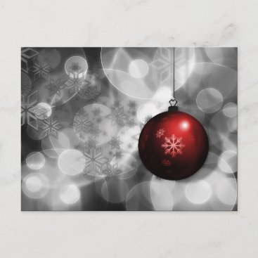 festive silver and red Holiday Corporate PostCard