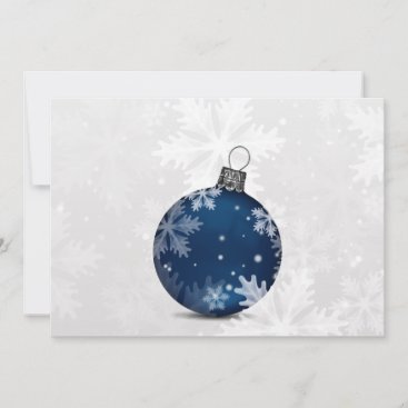 festive silver navy blue Christmas holidays card
