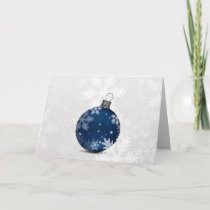 festive silver navy blue Corporate Christmas Card