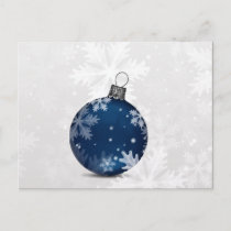 festive silver navy Holiday Corporate PostCard
