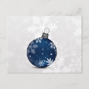 festive silver navy Holiday Corporate PostCard