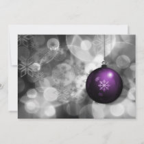 festive silver purple Business holidays card