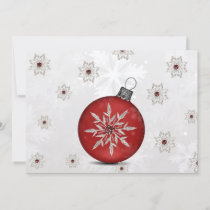 festive silver red Business holidays card
