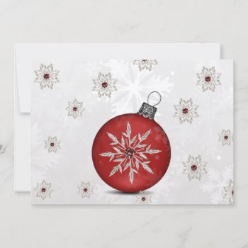 Festive Silver Red Business Holidays Card by XmasMall at Zazzle