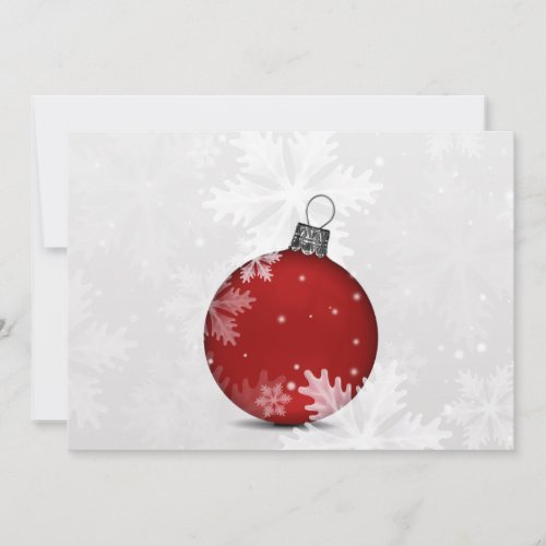festive silver red Business holidays card