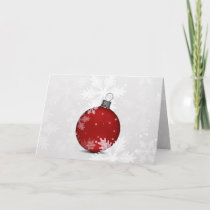 festive silver red Corporate Christmas Card