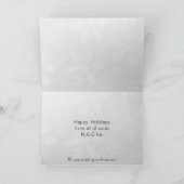 festive silver red Corporate Christmas Card (Inside)