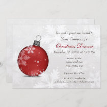 Festive Silver Red Corporate Holiday party Invite
