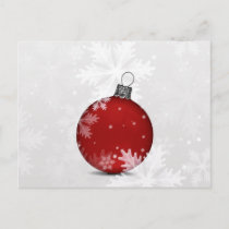 festive silver red ornament Holiday cards