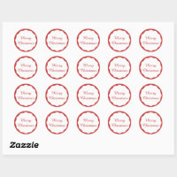 Christmas Envelope Sealer Classic Round Sticker, Zazzle