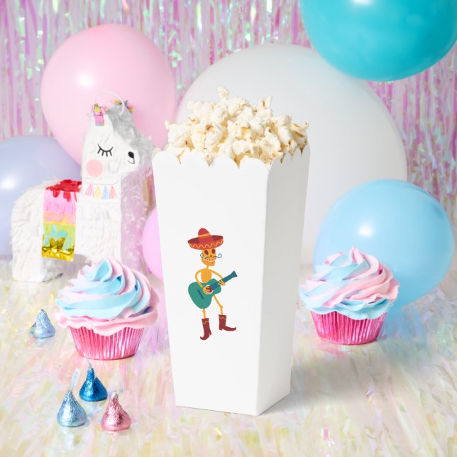 Festive Skeleton Guitar Player Favor Boxes