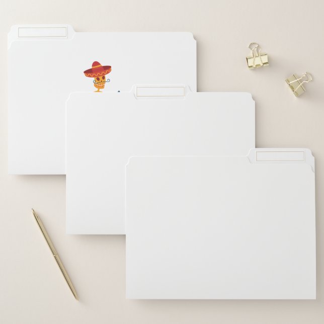 Festive Skeleton Guitar Player File Folder (Set)