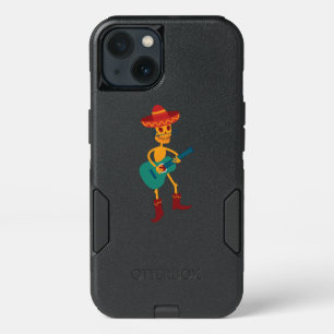 Festive Skeleton Guitar Player iPhone 13 Case