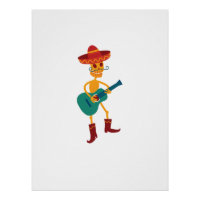 Festive Skeleton Guitar Player
