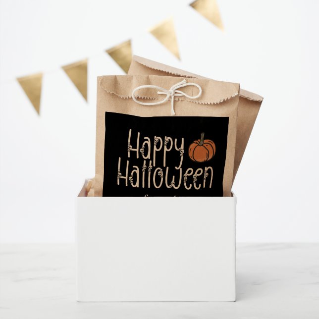 Festive Skull Halloween personalized Favor Bag (Party)