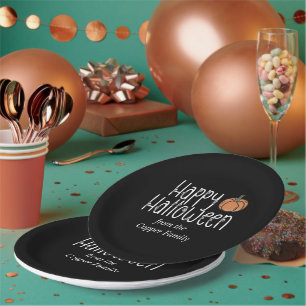 Festive Skull Halloween personalized  Paper Plates