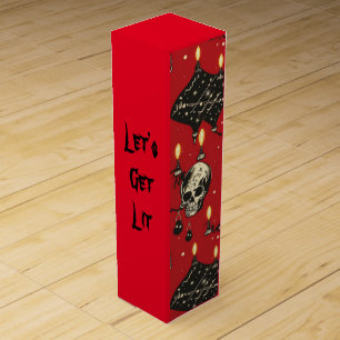 Festive Skull Wine Box