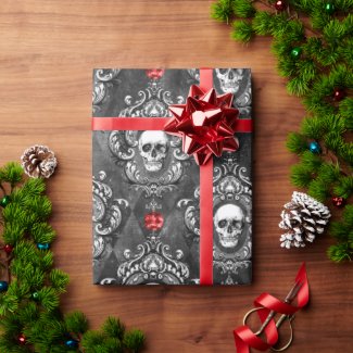 Festive Skull Wrapping Paper