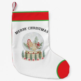 Festive Snow Globe Christmas Stocking