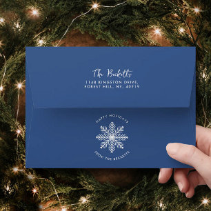 Festive Snowflake Christmas Holiday Envelope