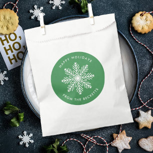 Festive Snowflake Christmas Holiday Favor Bag