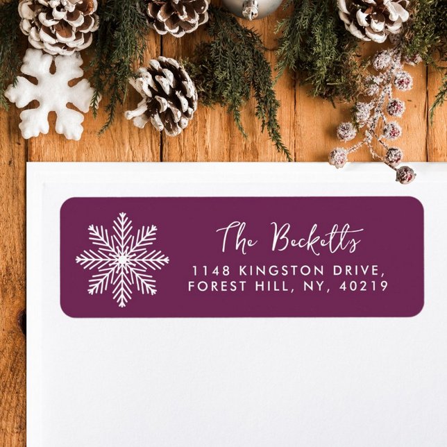 Festive Snowflake Christmas Holiday Label (Creator Uploaded)