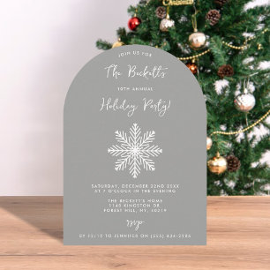 Festive Snowflake Christmas Holiday Party Invitation