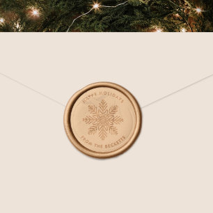 Festive Snowflake Christmas Holiday Wax Seal Sticker
