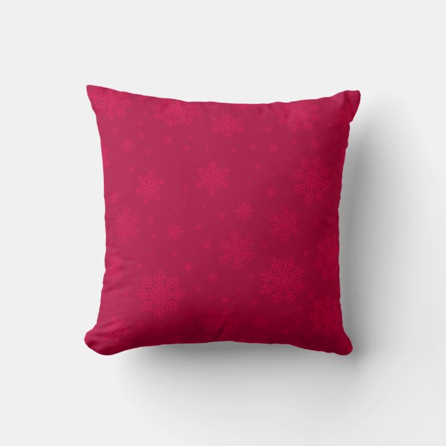 Festive Snowflake Christmas Print | Winter Wonder Throw Pillow (Front)