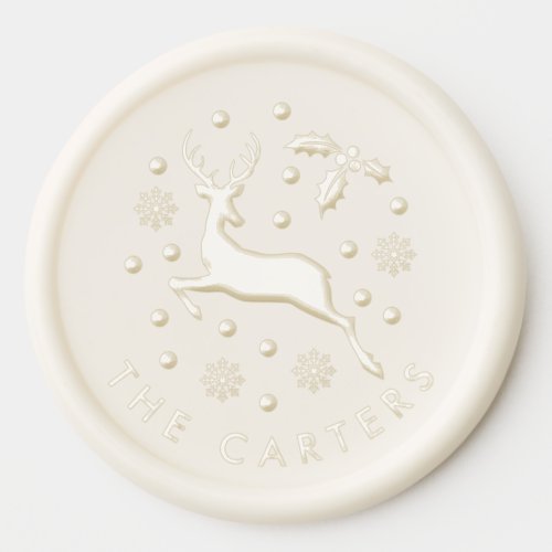 Festive Snowflake Deer Wax Seal Sticker