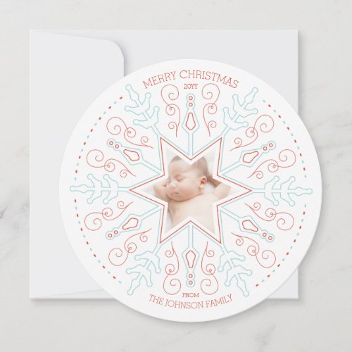 Festive Snowflake Holiday Card