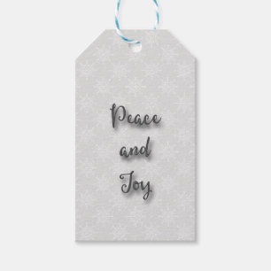 Festive Snowflake Peace & Joy Gift Tag