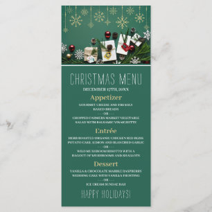 Festive Snowflakes, Christmas Menu
