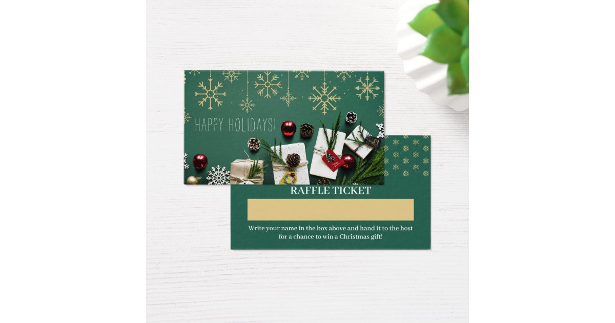 Snowflake Raffle Tickets Festive Snowflakes, Christmas Raffle Ticket | Zazzle