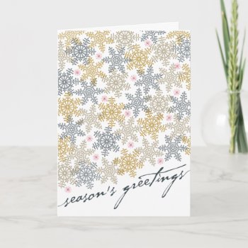 Festive Snowflakes Holiday Card by PiPoPress at Zazzle