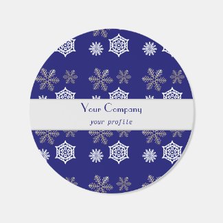 festive snowflakes in midnight blue