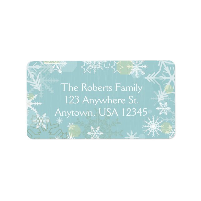 Festive Snowflakes Label (Front)