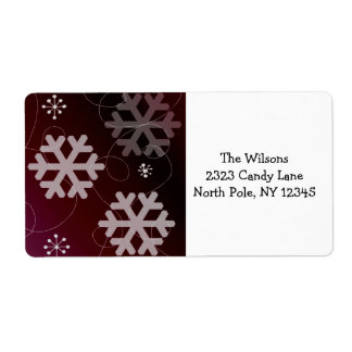 Festive Snowflakes Label