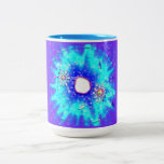 Festive snowflakes Two-Tone coffee mug<br><div class="desc">Have a shiny,  joyful holiday season with these happy snowflakes. Snow Shine,  Shari Pedowitz,  2024,  digital art,  artistshari.com. Shari Pedowitz Artistic Empire LLC. All rights reserved.</div>