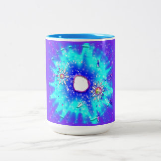 Festive snowflakes Two-Tone coffee mug