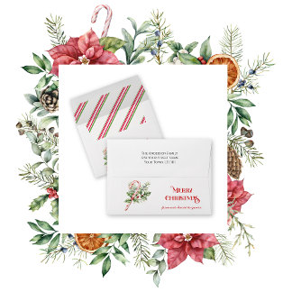 Festive Snowflakes Wrapped Gift Christmas | Envelope