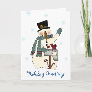 Festive Snowman Christmas Card