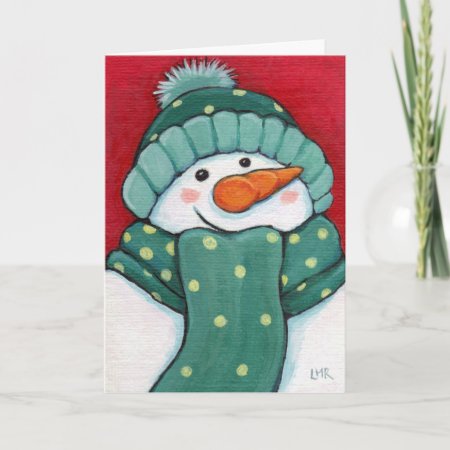 Festive Snowman Christmas Card