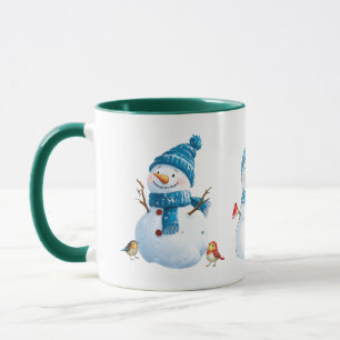 Festive Snowman Christmas Holiday Winter Design Mug
