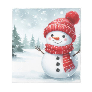 Festive Snowman Christmas Notepad for Holiday List