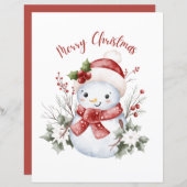 Festive Snowman Christmas Paper Sheet (Front/Back)
