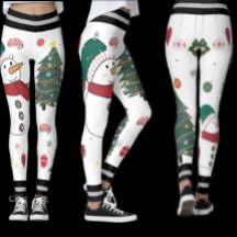 Festive Snowman & Christmas Tree Pattern Holiday