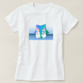 Festive Snowman Couple T-Shirt
