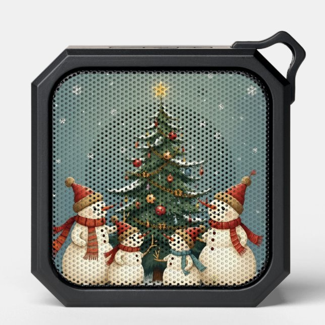 Festive Snowman Family Christmas Collection Bluetooth Speaker (Front)
