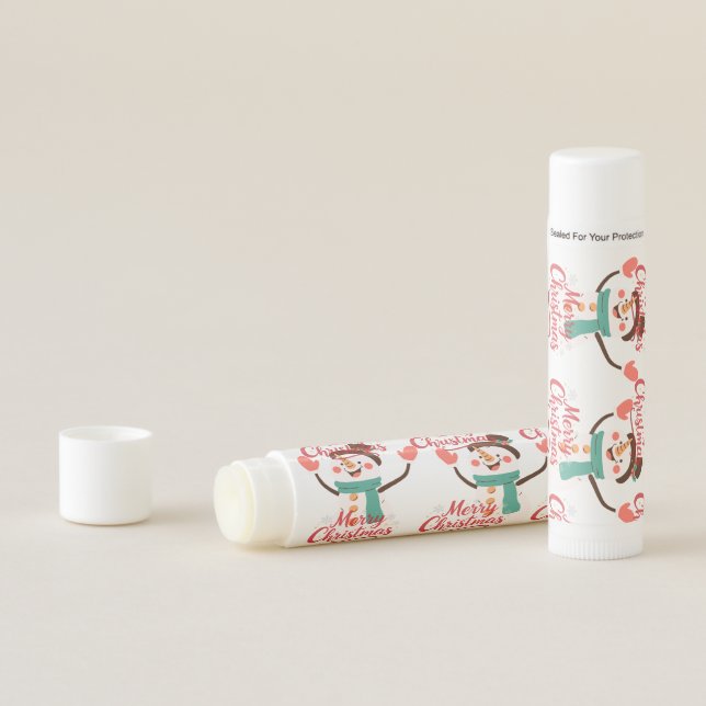 Festive Snowman Merry Christmas Lip Balm (In Situ)